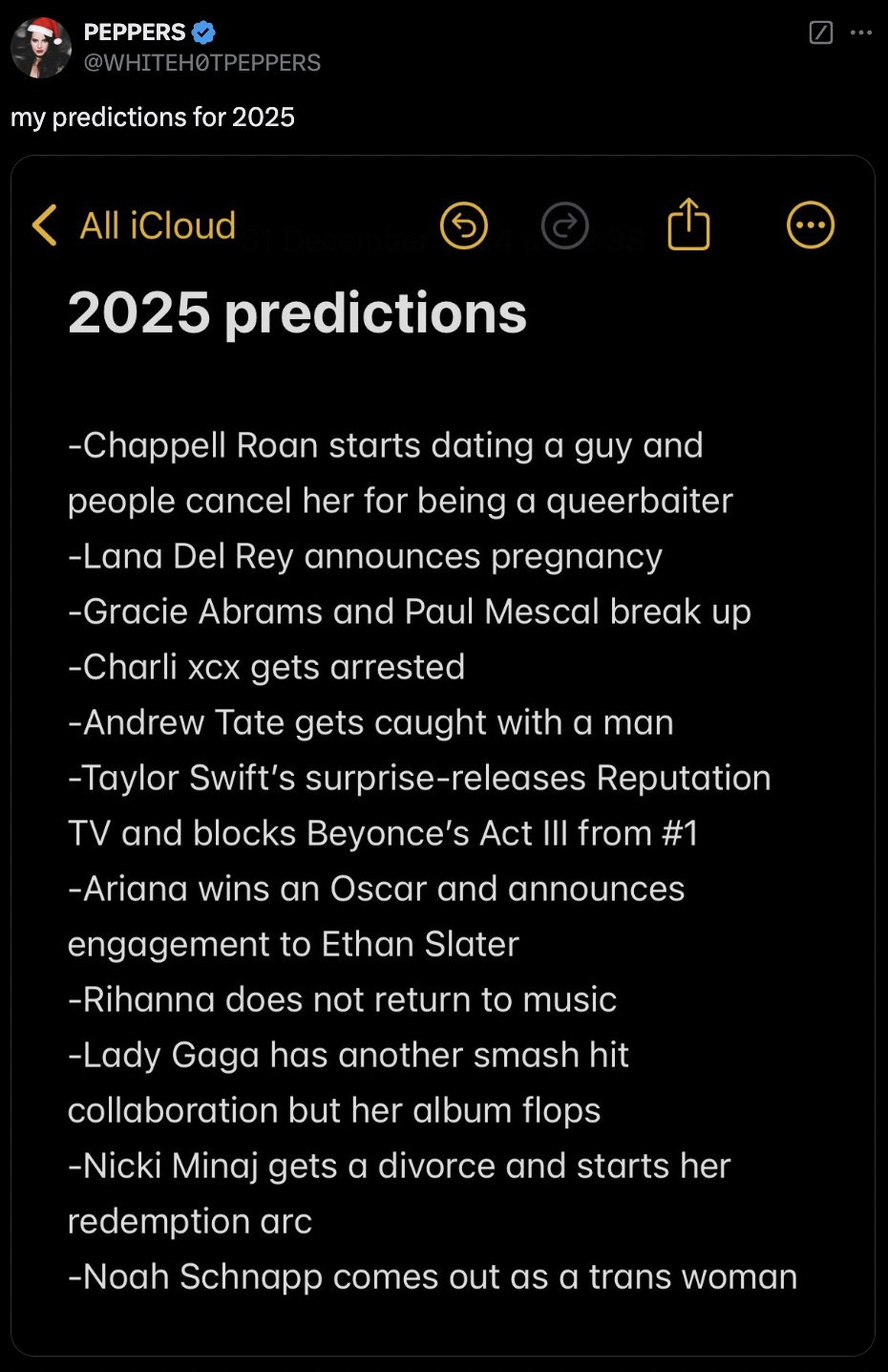 screenshot - Peppers my predictions for 2025